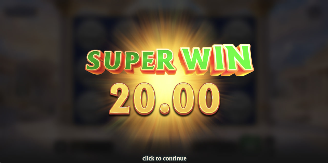 Mensaje Super Win en la pantalla de Zeus Flip